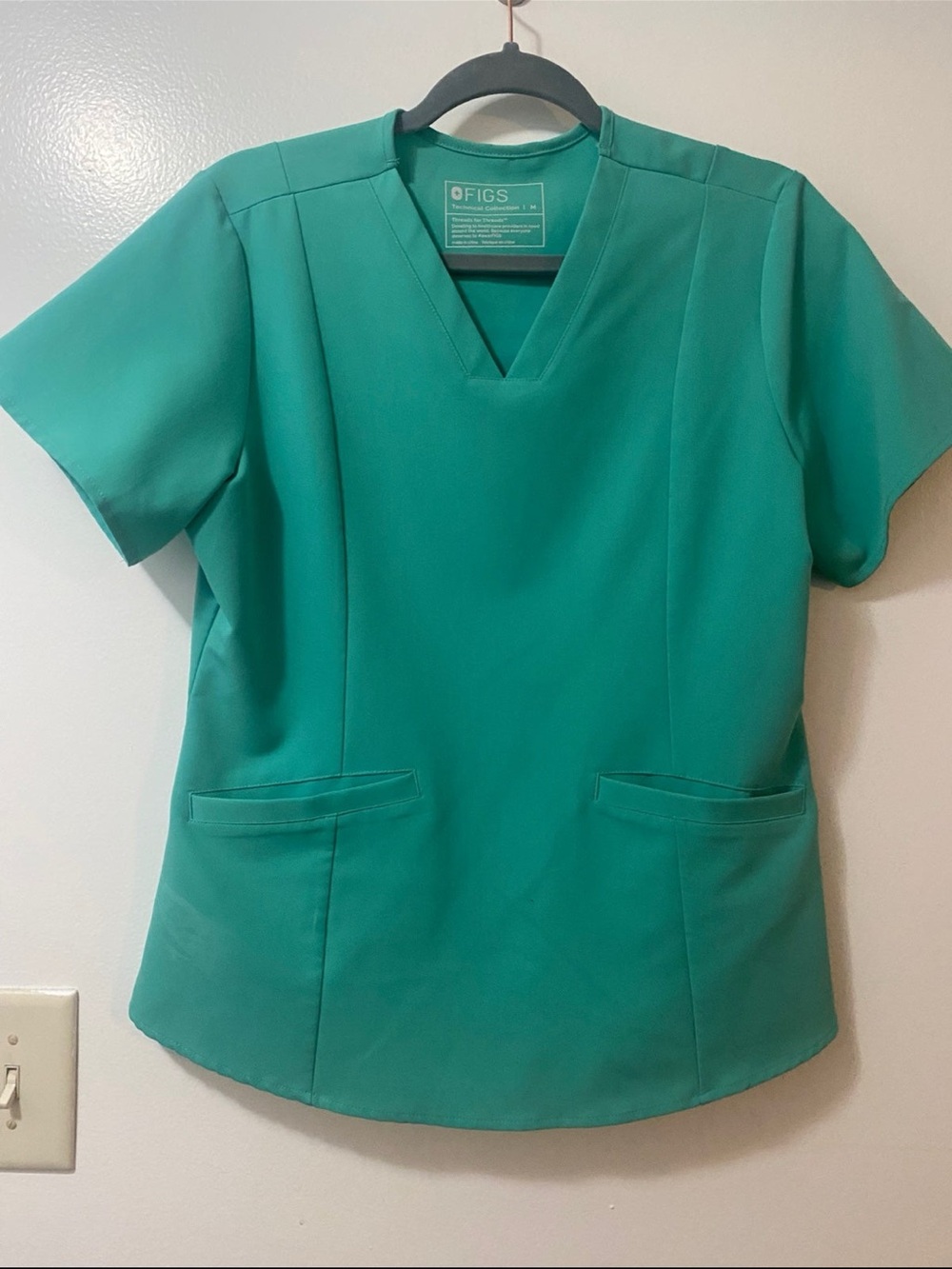 Figs Limited Edition Women's Slim Fit V-Neck Scrub Top in Teal